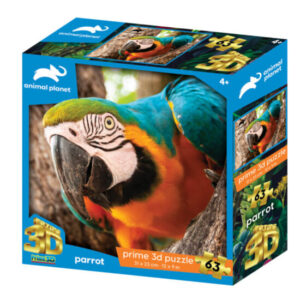 Animal Plant Parrot, 63 Piece 3D Jigsaw Puzzle Effect - The Family Puzzle  Shop