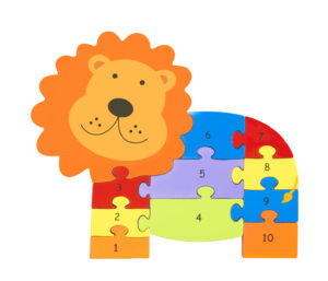 Number Puzzle Lion